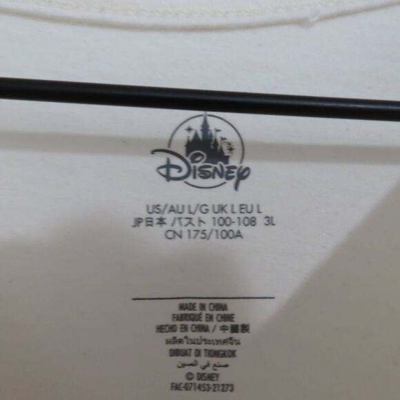 Disney Womens Sz L Off White Show Your Minnie Style Minnie Mouse Cream Tee - Picture 5 of 6